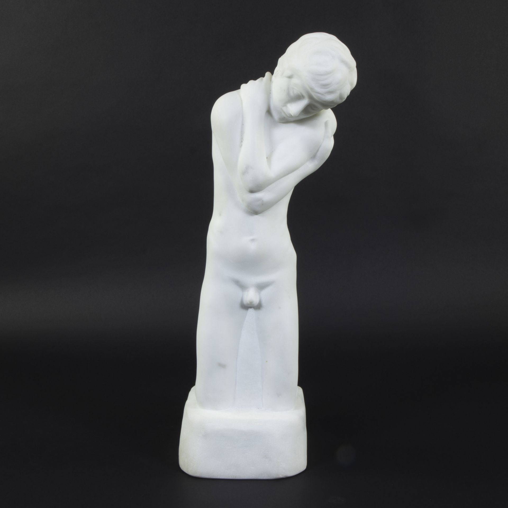 George MINNE (1866-1941), Carrara marble statue De kleine geknielde, posthumous - Bild 3 aus 8