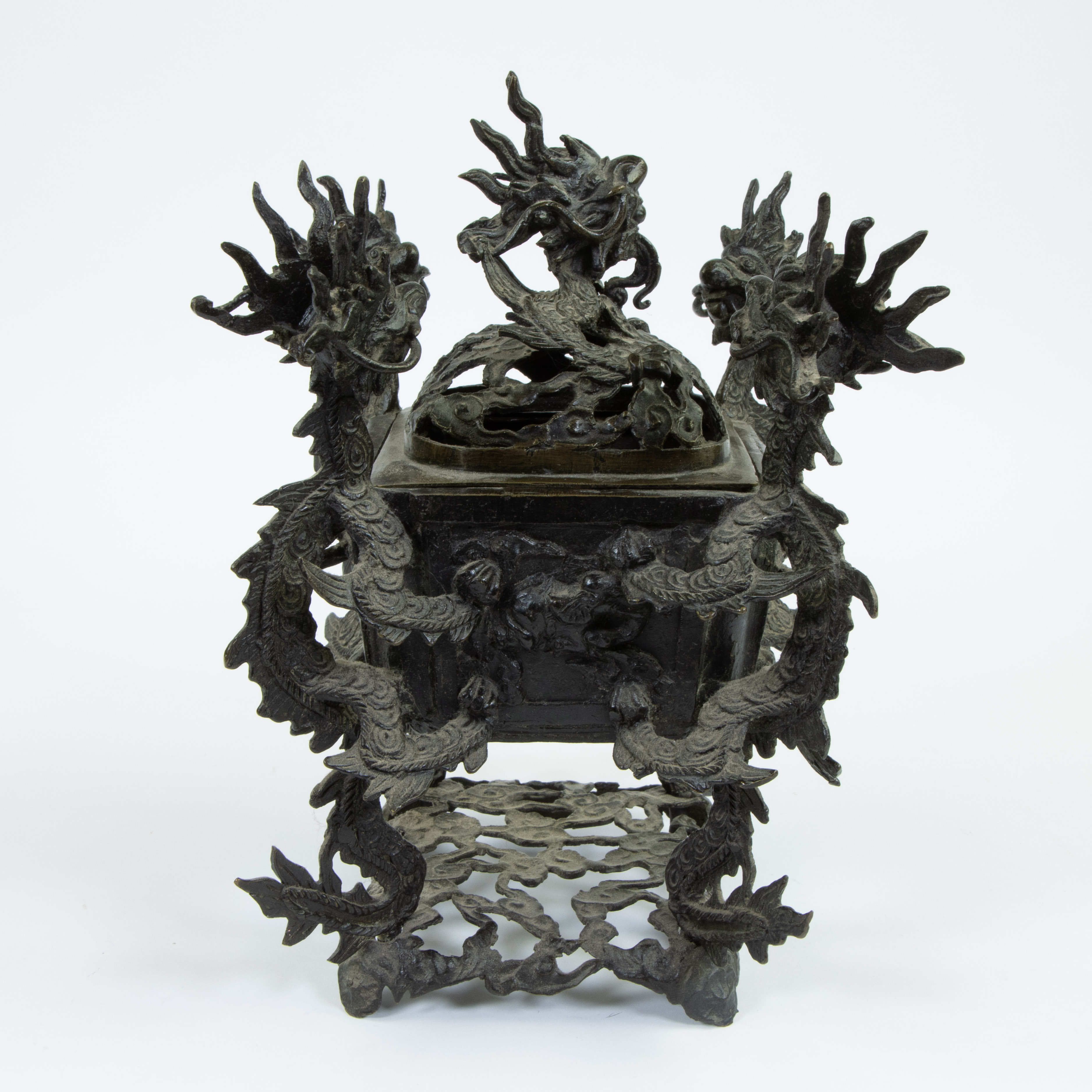 Bronze Japanese incense burner, 19th century - Image 4 of 4