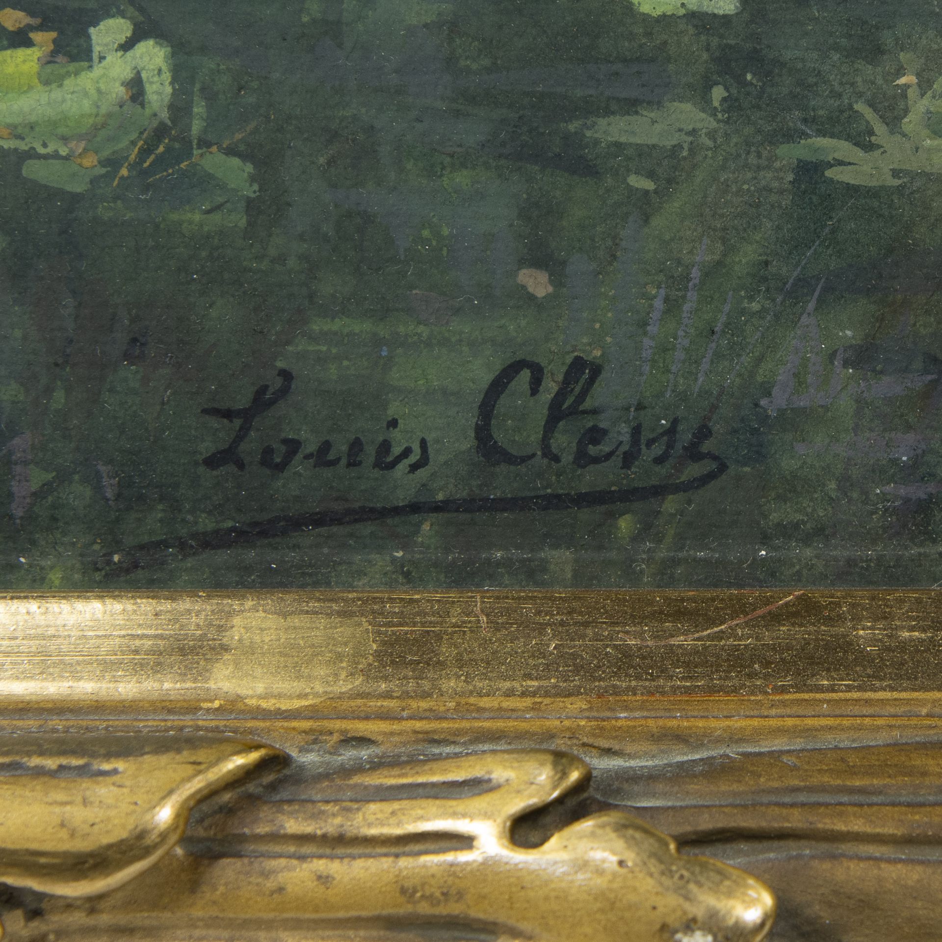 Louis CLESSE (1889-1961), oil on cardboard Château des comtes de Hornu, signed - Image 3 of 4