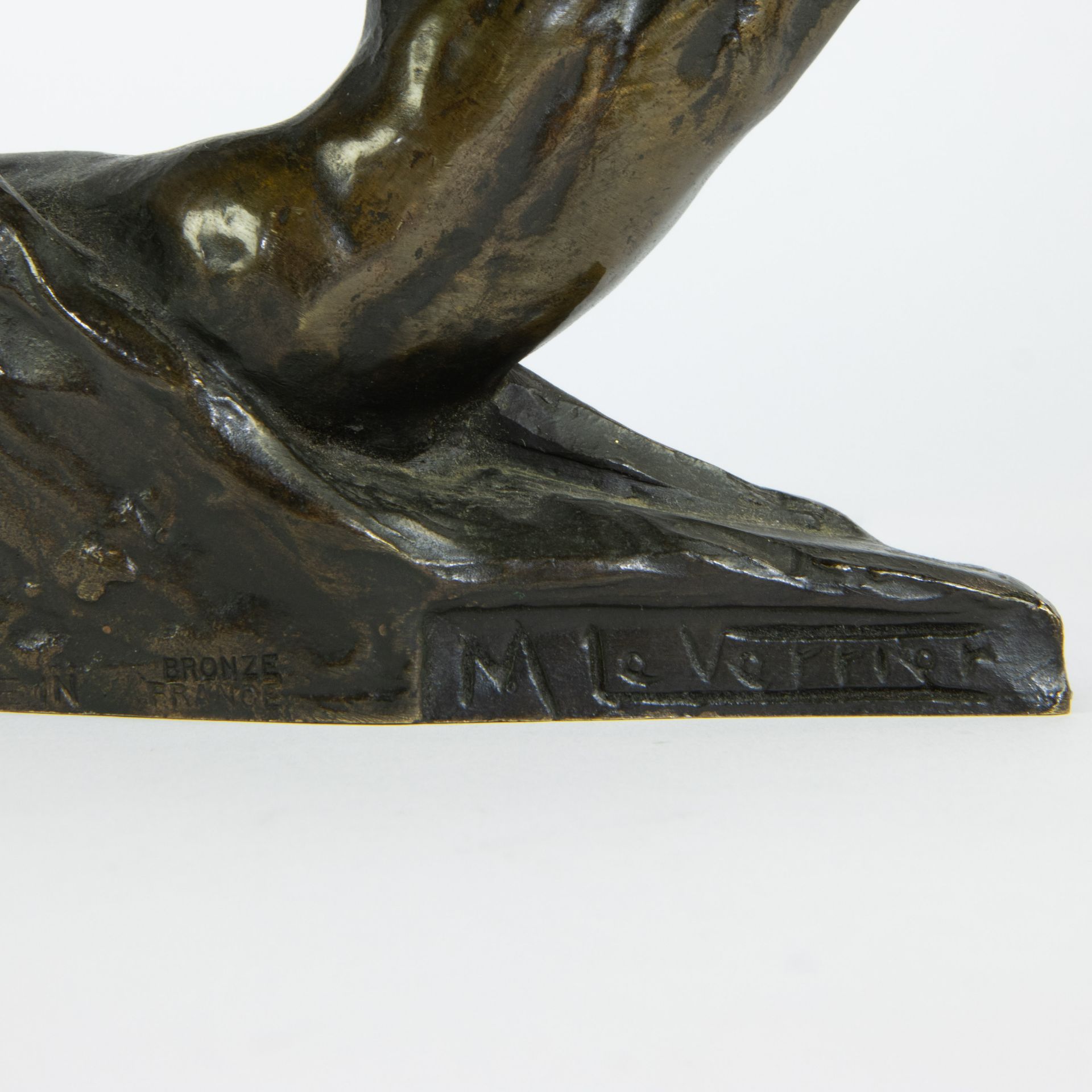 Max LE VERRIER (1891-1973,) Bronze, the javelin thrower, signed - Image 5 of 5