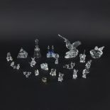 Large collection of crystal sculptures by Swarovski
