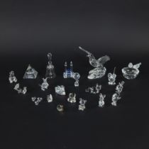 Large collection of crystal sculptures by Swarovski