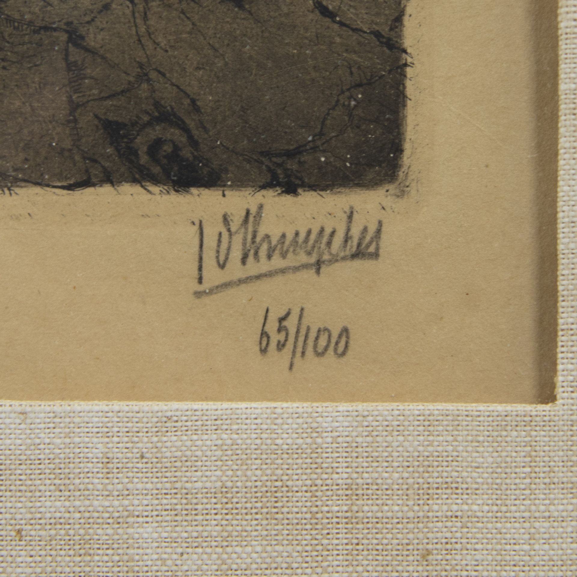 Jules DE BRUYCKER (1870-1945), etching Marchands de vielleries Gand, numbered 65/100, titled and sig - Bild 3 aus 4