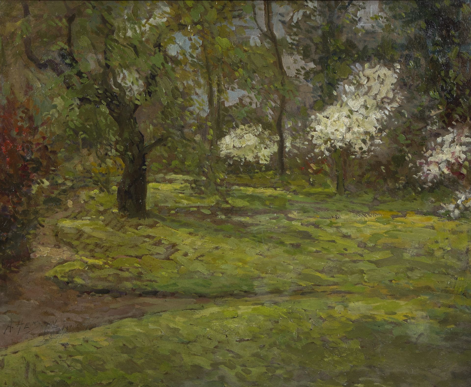 Armand HEINS (1856-1938), oil on panel Printemps 1931, signed