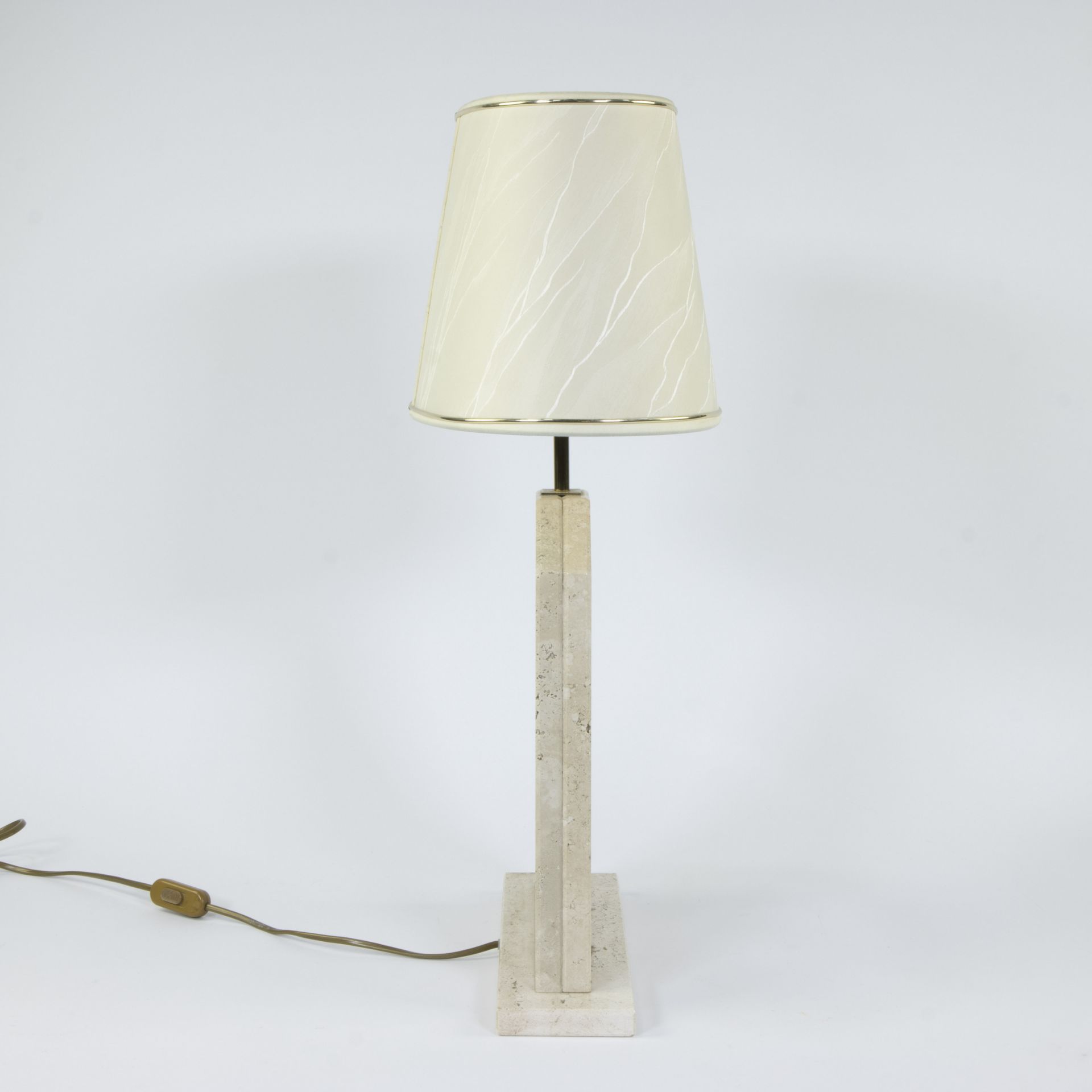 Camille BREESCHE (XX), lampadaire in travertine, marked - Image 4 of 4