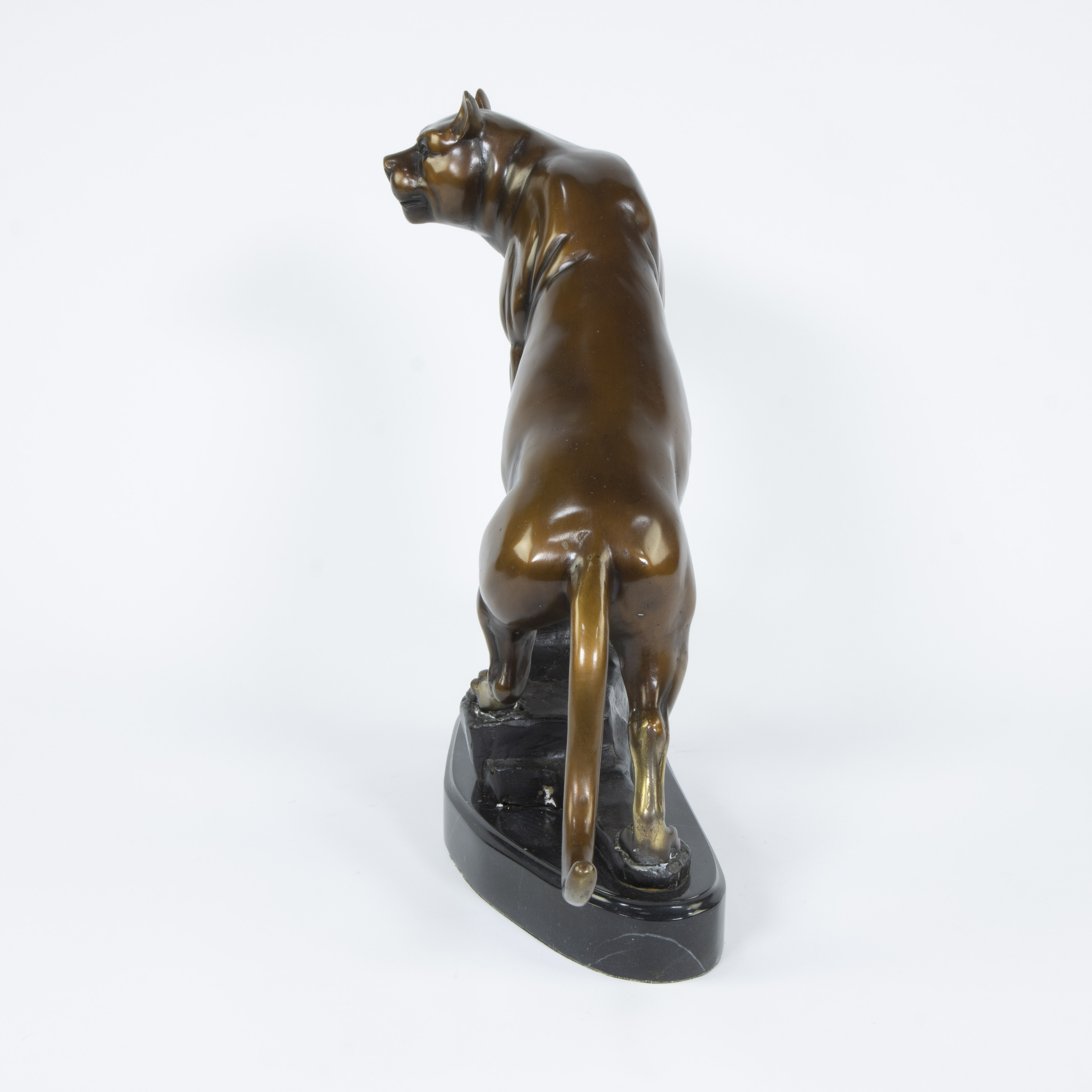 Panther in patinated spelter, signed Marino, numbered 14/500 and dated 2007 - Image 4 of 5