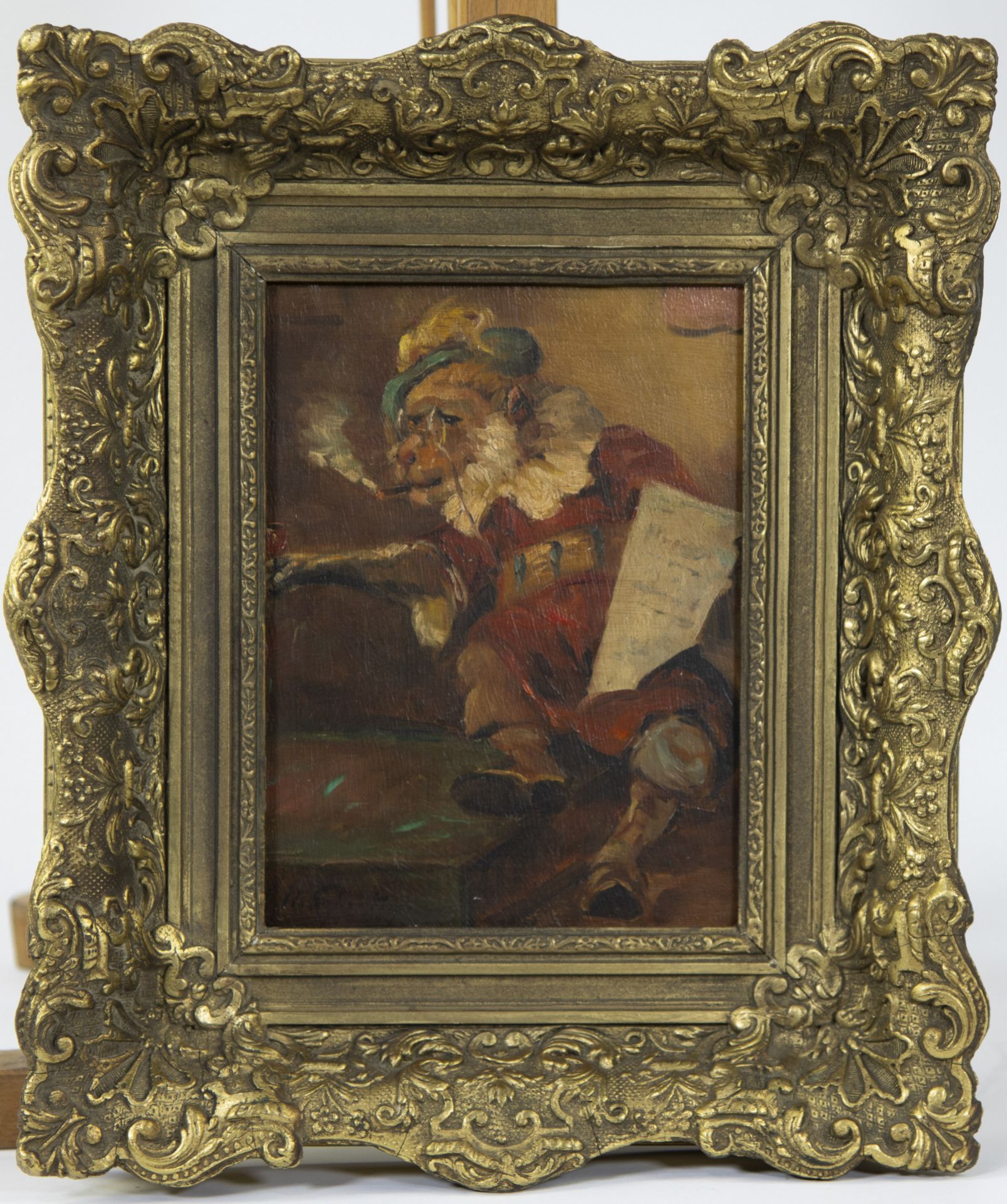 Henry SCHOUTEN (1857/64-1927), oil on canvas The merry drinker, signed - Bild 2 aus 4