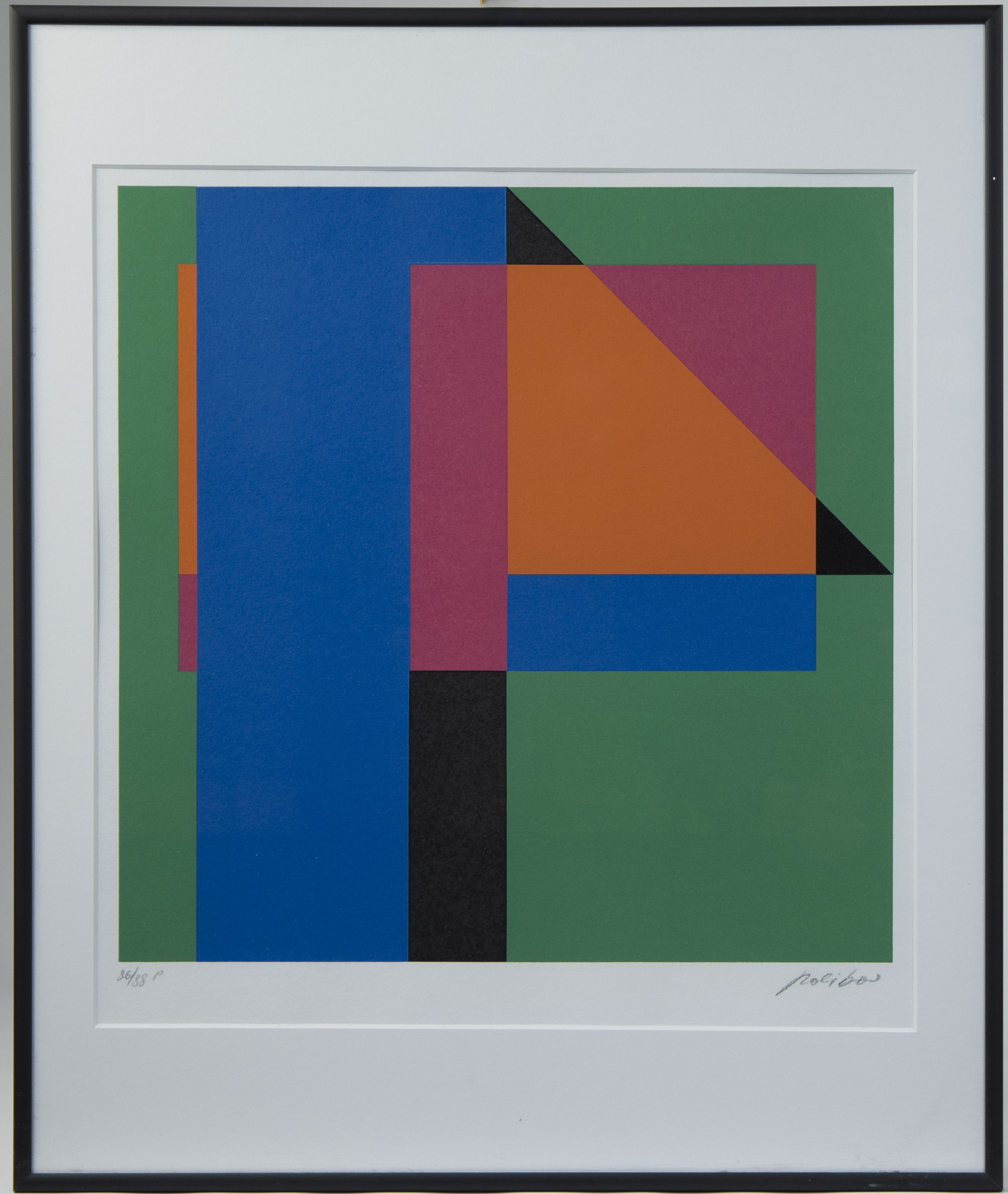 Paul IBOU (1939), colour lithograph Untitled, numbered 86/88 and signed - Image 2 of 4