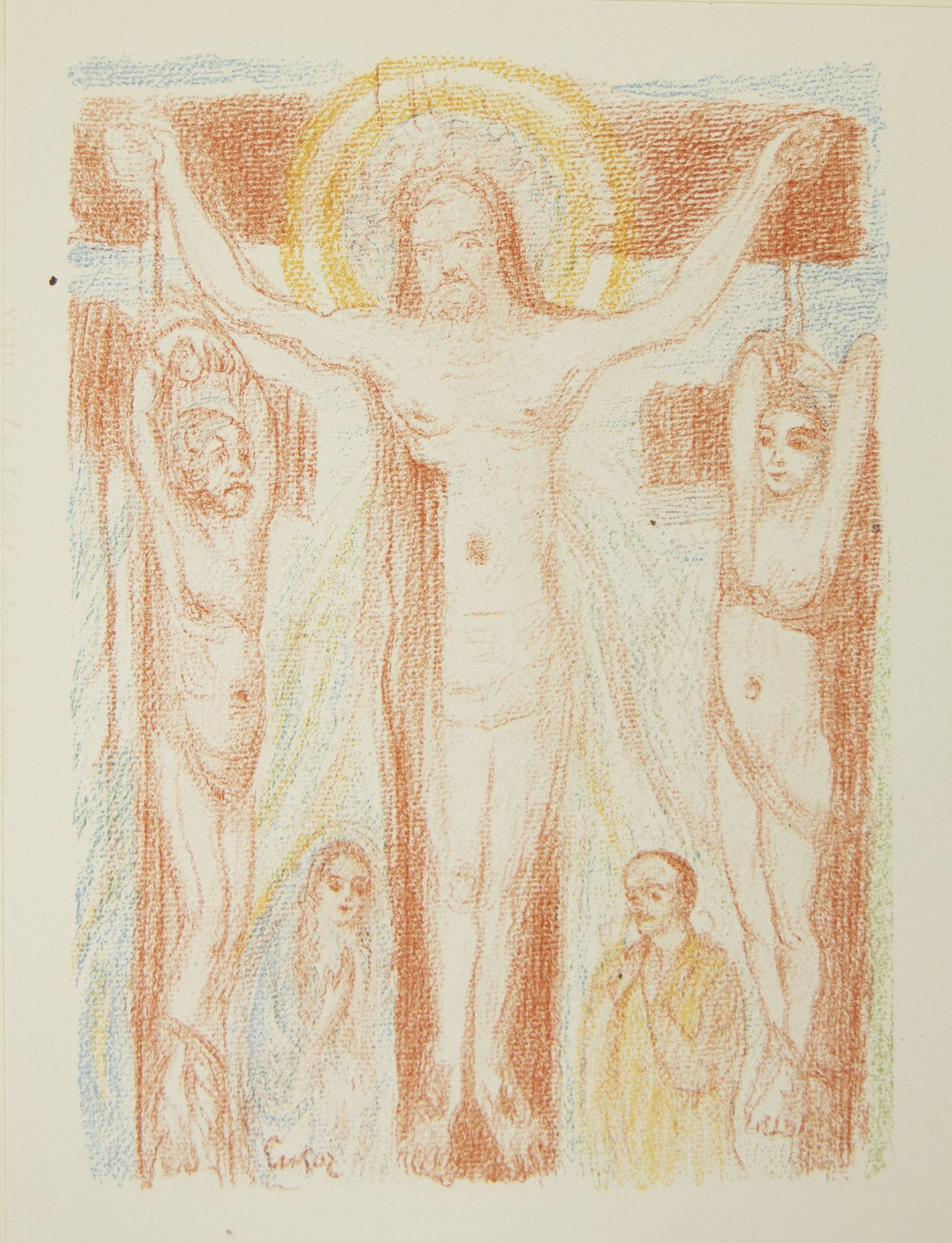 James ENSOR (1860-1949), lithograph from the series Scènes de la vie du Christ, Le Christ entre les