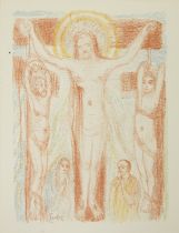 James ENSOR (1860-1949), lithograph from the series Scènes de la vie du Christ, Le Christ entre les