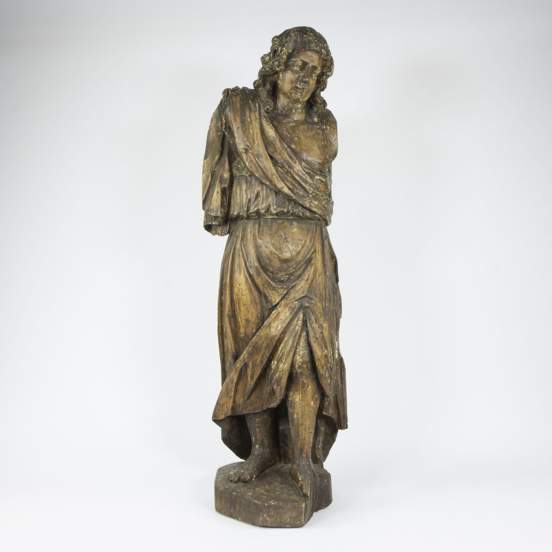 18th century German wooden saint statue