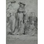 Print of 'Death appears to the newlyweds' Rembrandt van Rijn 1639