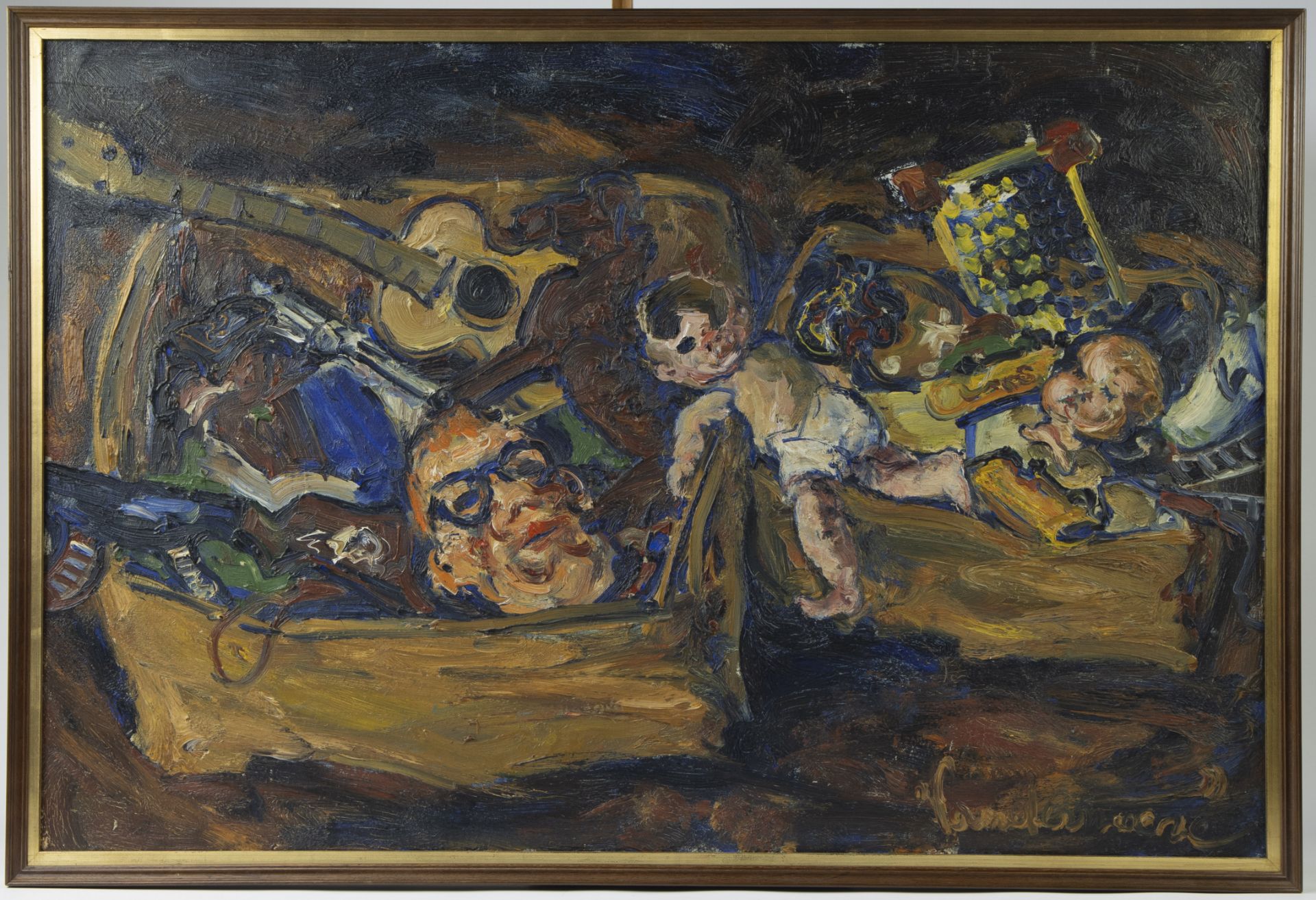 Henri VANDERMOERE (1939), oil on canvas Composition with dolls and toys, signed - Image 2 of 4