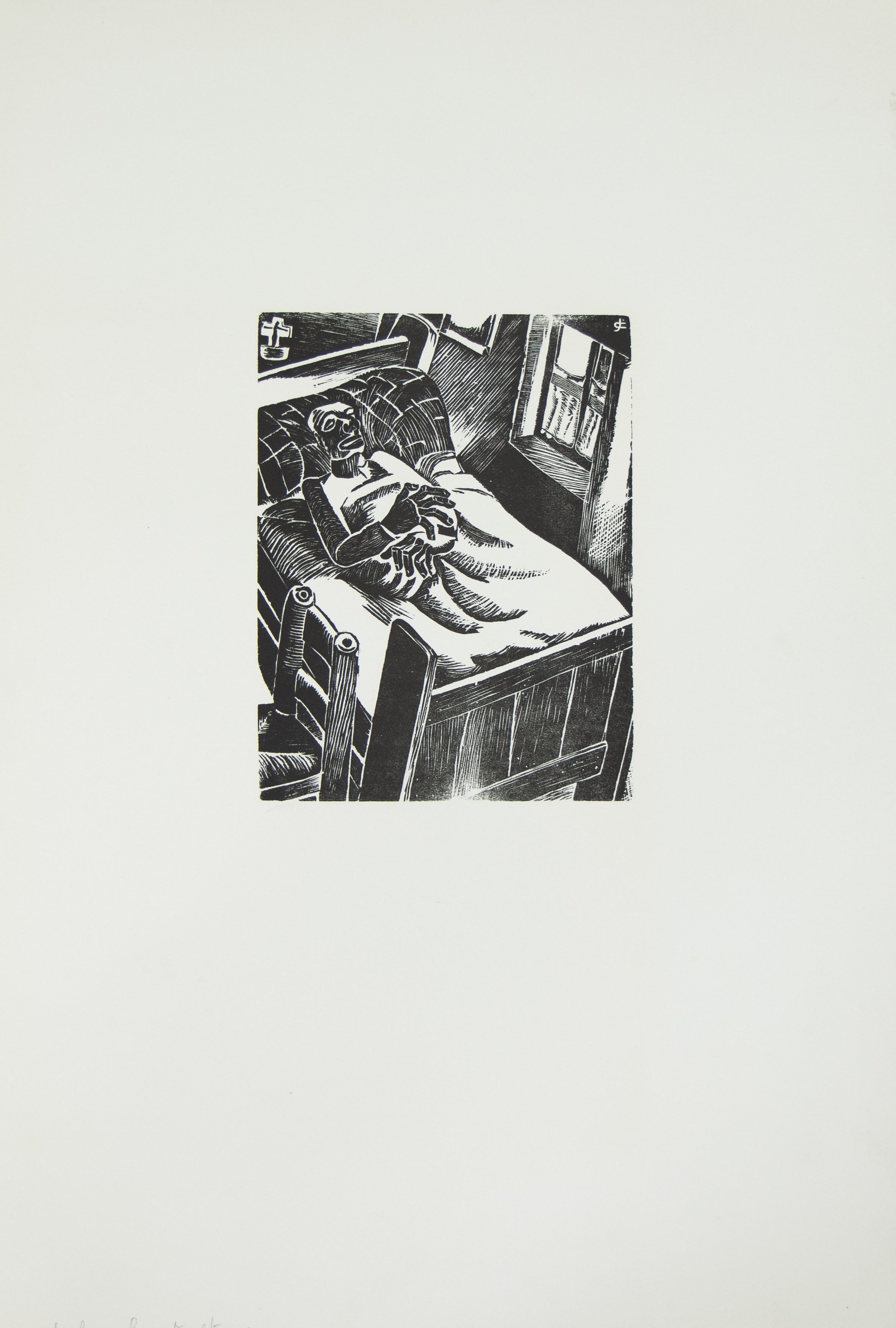 Jozef CANTRÉ (1890-1957), full stretch of woodcuts for 'the peasant dying' by Karel van de Woestijne - Image 9 of 16