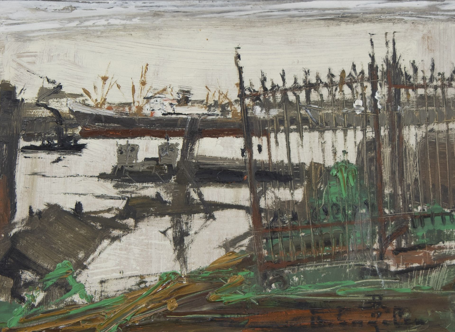 Leon ENGELEN (1943), 4 works of oil on board Harbour views, signed - Image 4 of 17