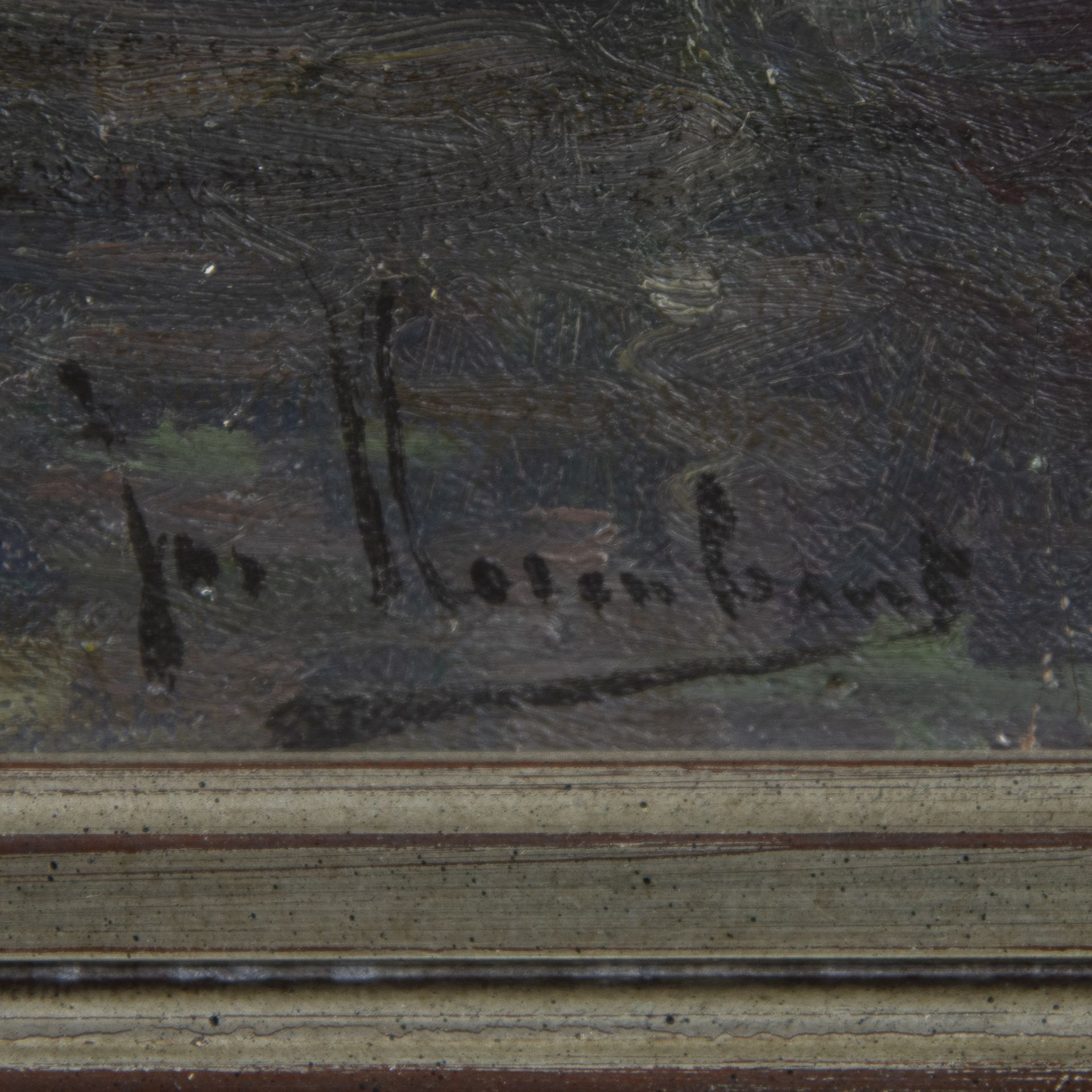 Jozef HORENBANT (1863-1956), oil on canvas Bridge view, signed - Image 3 of 4