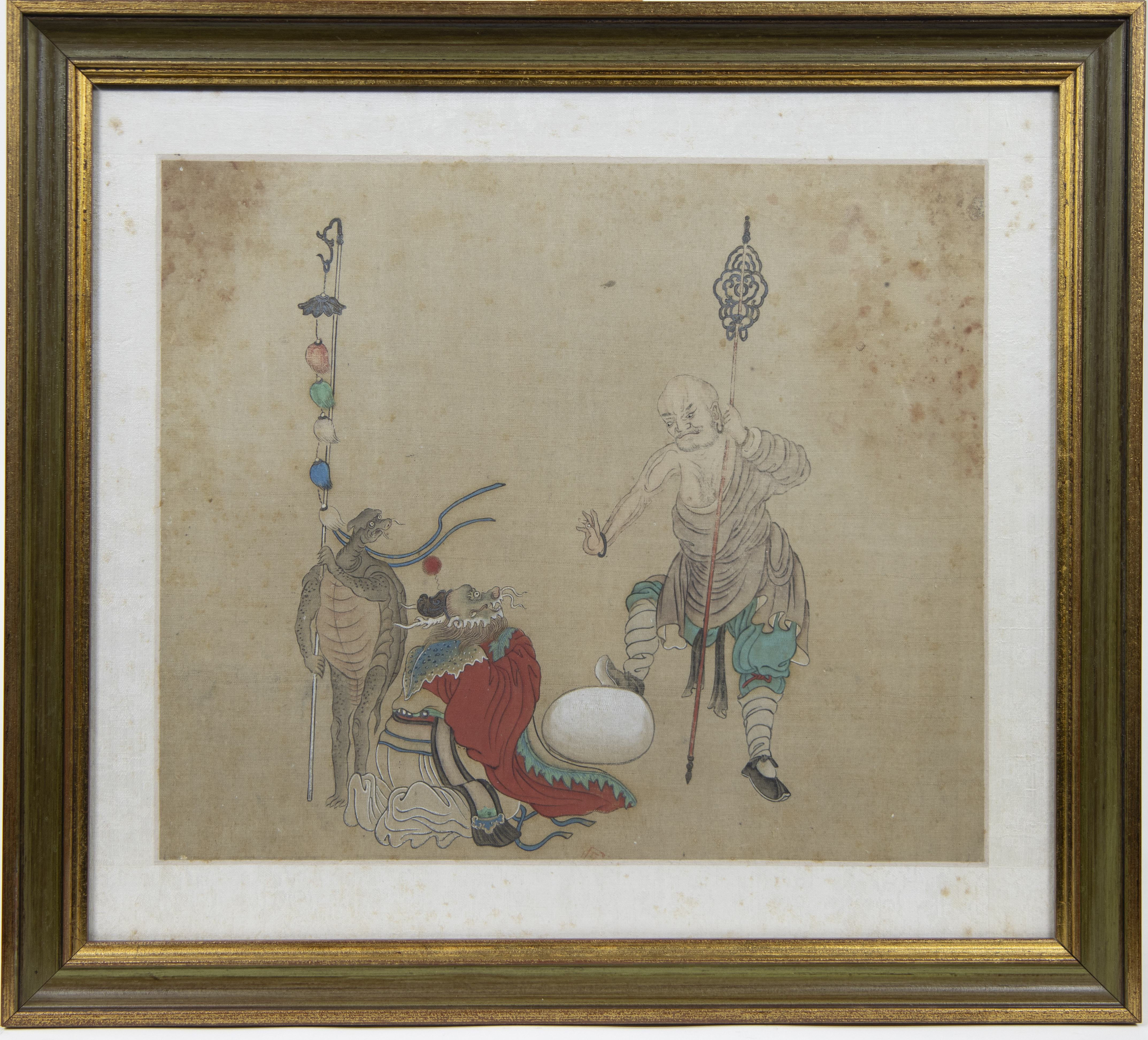 Set of 13 Chinese coloured drawings on silk, 19th century, some are signed - Image 6 of 17