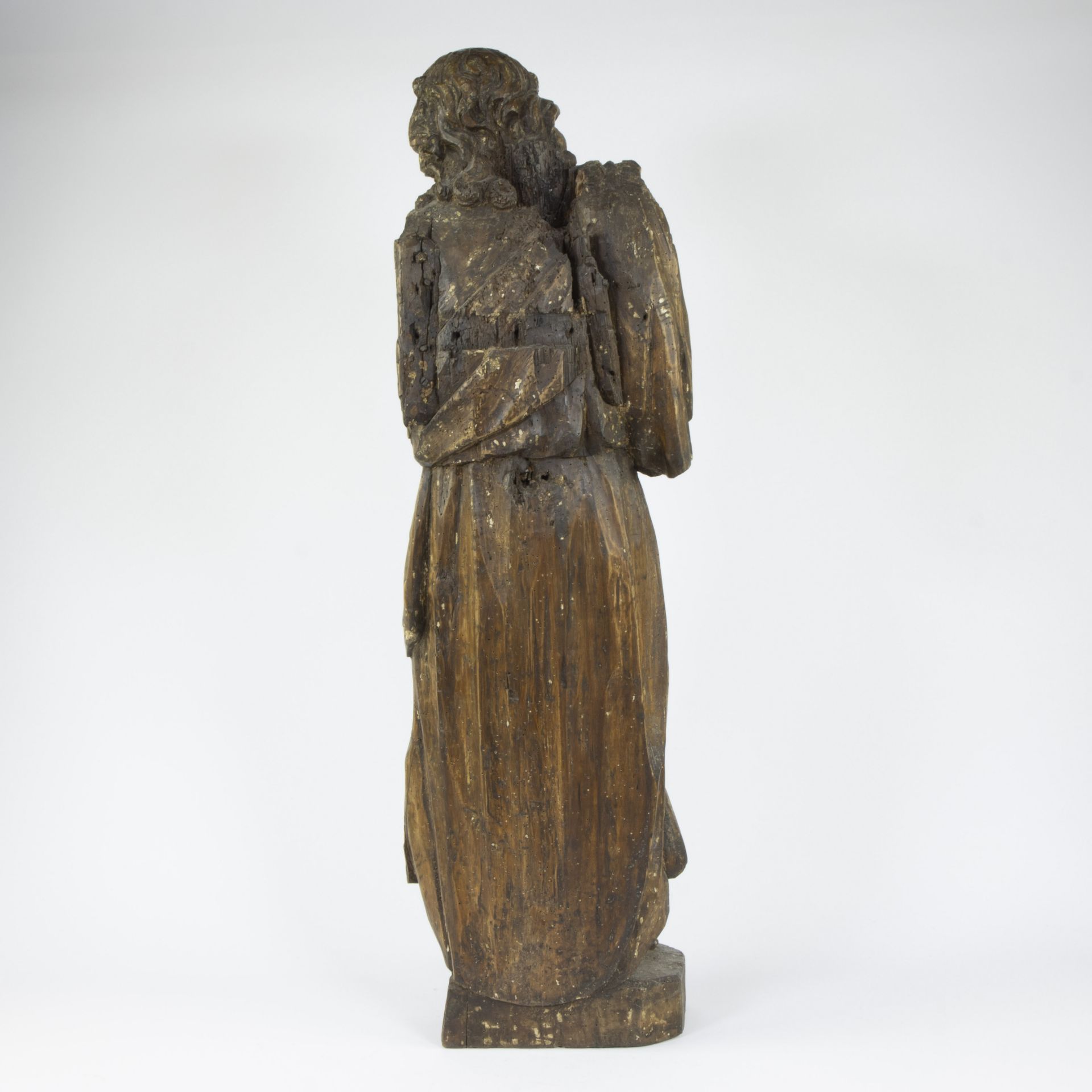 18th century German wooden saint statue - Bild 3 aus 4