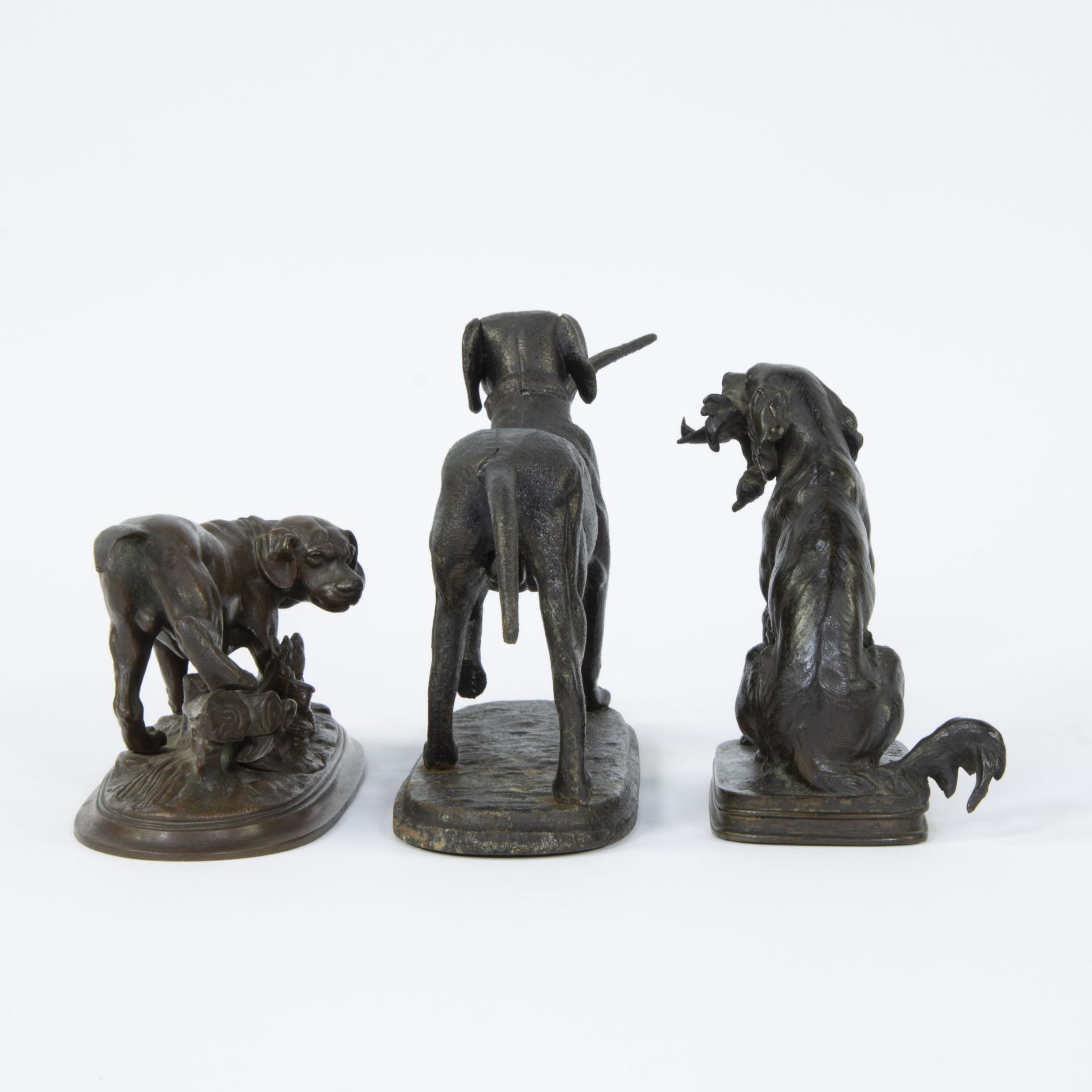 Ferdinand PAUTROT (1832-1874), bronze of a hunting dog, drawn and added hunting dog in cast iron and - Bild 4 aus 5