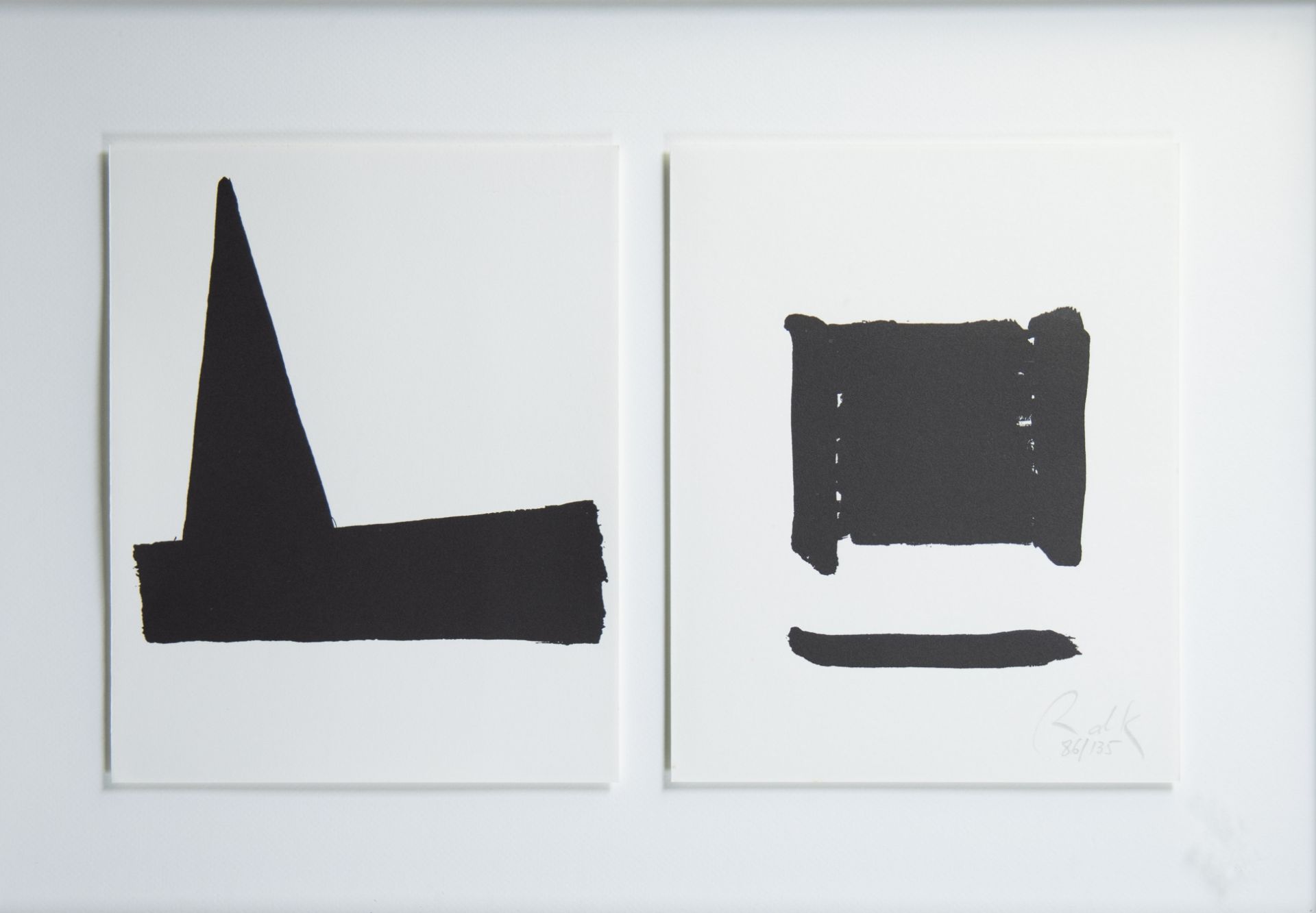 Raoul DE KEYSER (1930-2012), 2 lithographs '2 schilderijen', numbered 86/135 and monogrammed