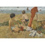 Javier GINER BUENO (1942), oil on canvas Beach scene, signed