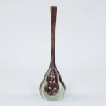 Val Saint Lambert soliflore onion vase in glass paste, marked