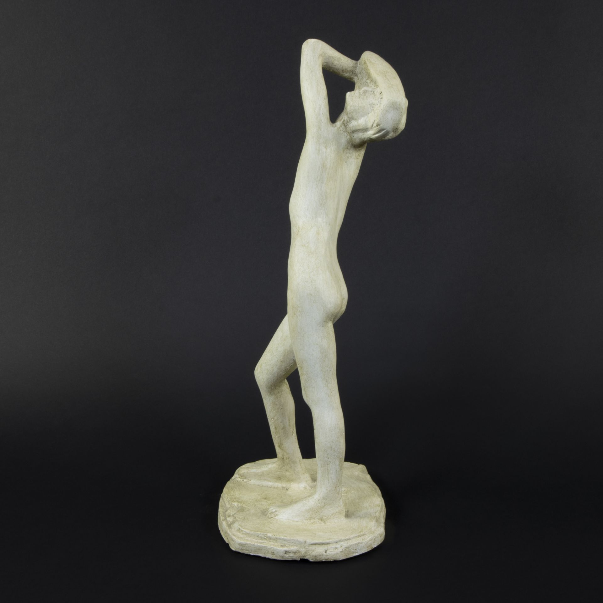 George MINNE (1866-1941), patinated plaster Adolescent, signed - Bild 3 aus 8