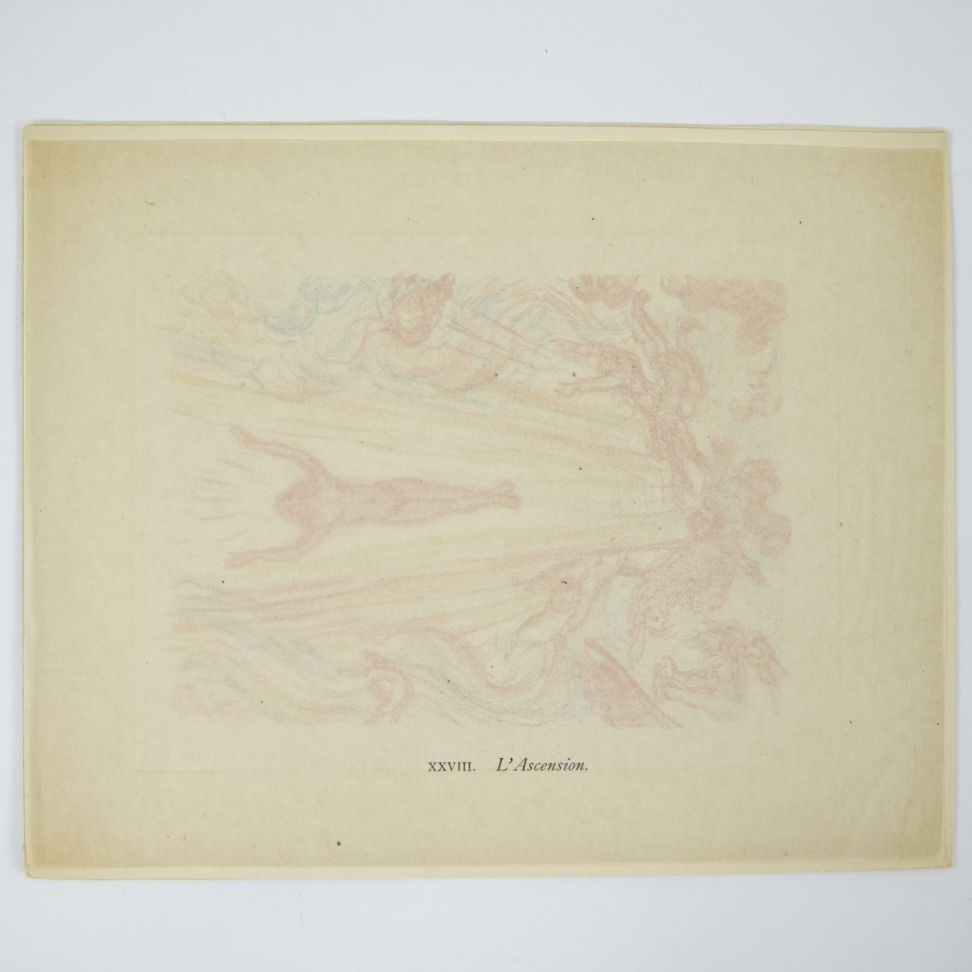 James ENSOR (1860-1949), lithograph from Scènes de la vie du Christ, XXVIII, L'Ascension 1921, from - Image 2 of 2