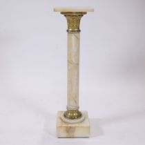 Marble pedestal with gilt brass, 19th century