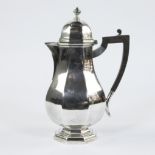 Silver coffee pot, English, G & S co The Goldsmiths & Silversmiths Company, weight 800 grams