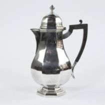 Silver coffee pot, English, G & S co The Goldsmiths & Silversmiths Company, weight 800 grams