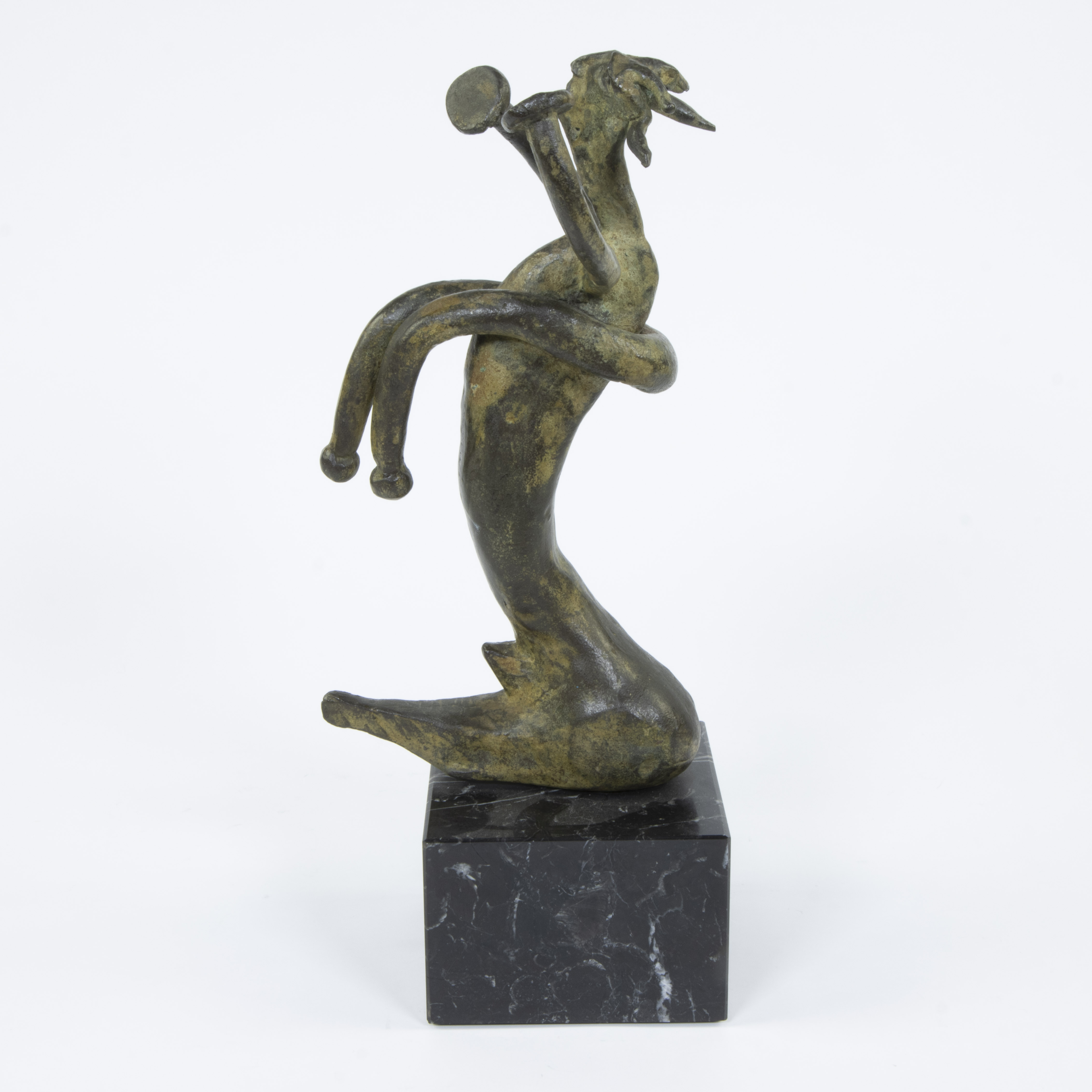 Alfredo LANZ (XX), patinated bronze sculpture on a marble base, signed and numbered 1/20 - Image 2 of 6