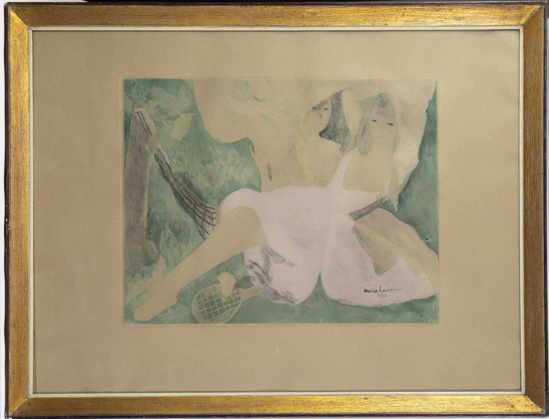 Marie LAURENCIN (1883-1956), chalcography Femme au hamac, signed and dated 1922 in the plate (editio - Bild 2 aus 3