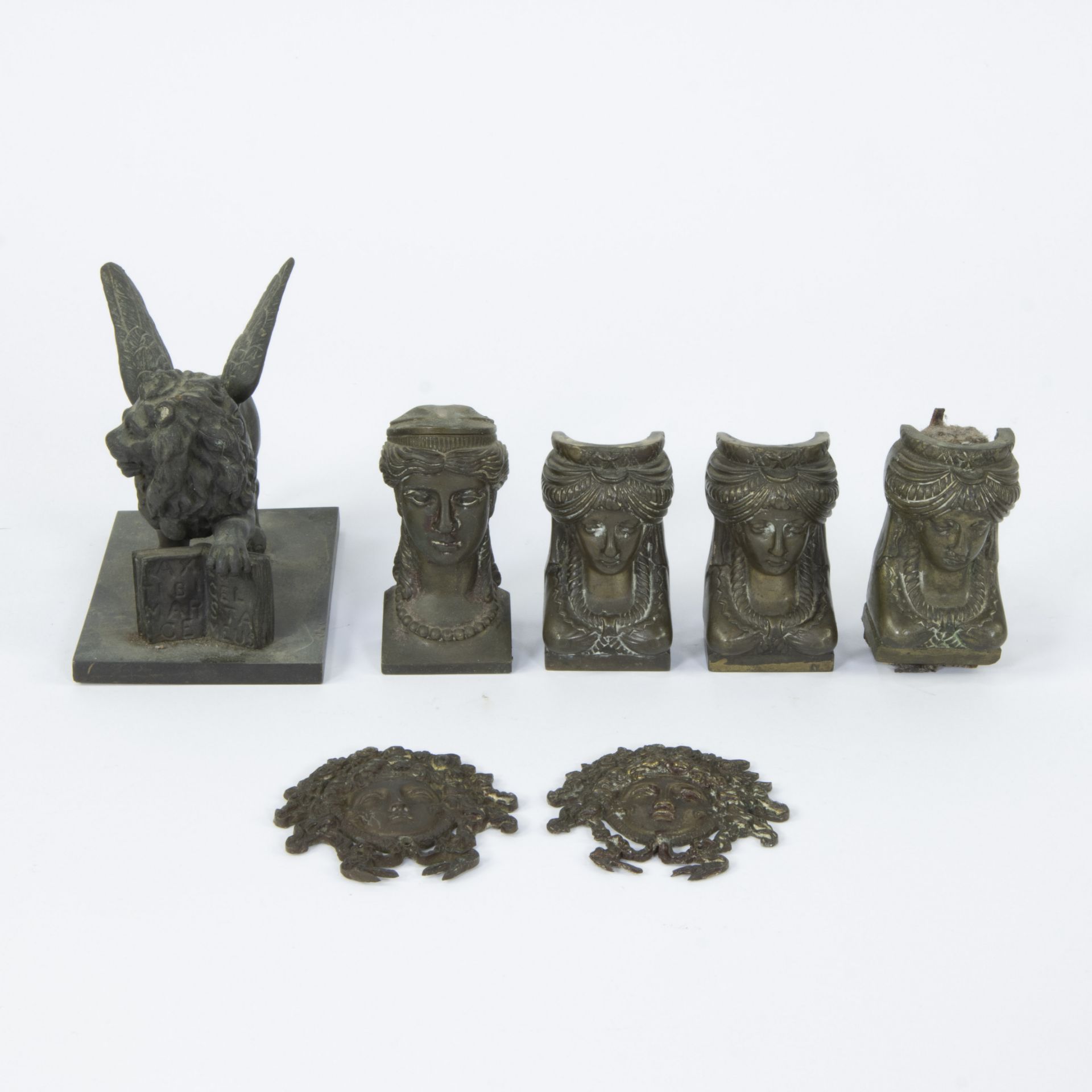Various bronze Empire decorative elements