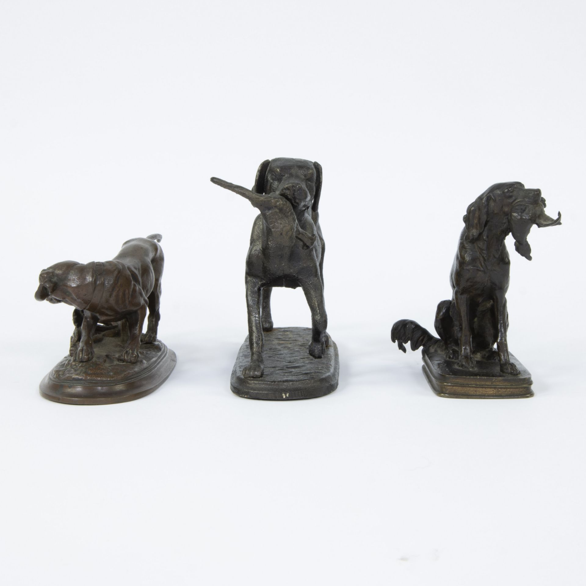 Ferdinand PAUTROT (1832-1874), bronze of a hunting dog, drawn and added hunting dog in cast iron and - Bild 2 aus 5
