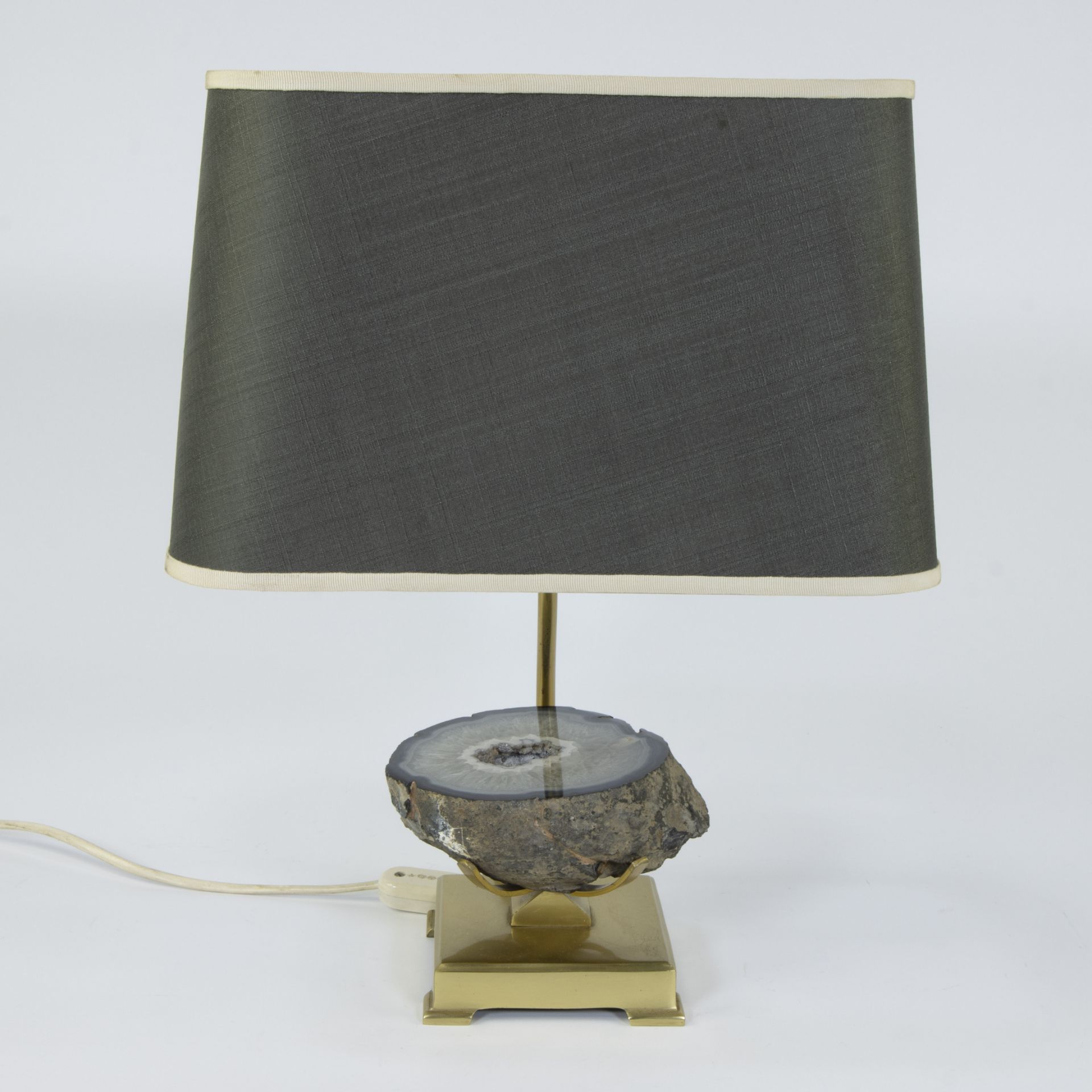 Mid-century lamp with agate stone style Willy DARO - Bild 3 aus 4