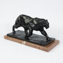 Rembrandt BUGATTI (1884-1916), sculpture in bronze with black patina after a work by Bugatti panther