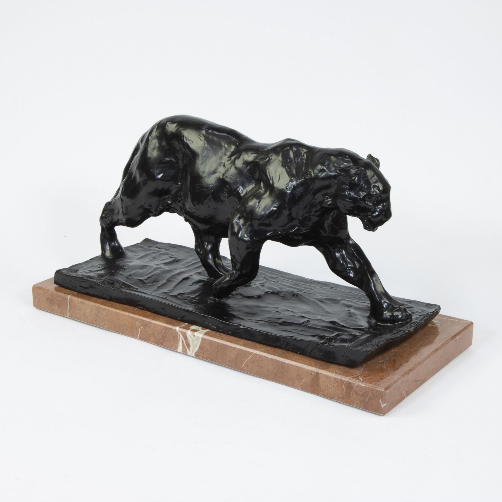 Rembrandt BUGATTI (1884-1916), sculpture in bronze with black patina after a work by Bugatti panther