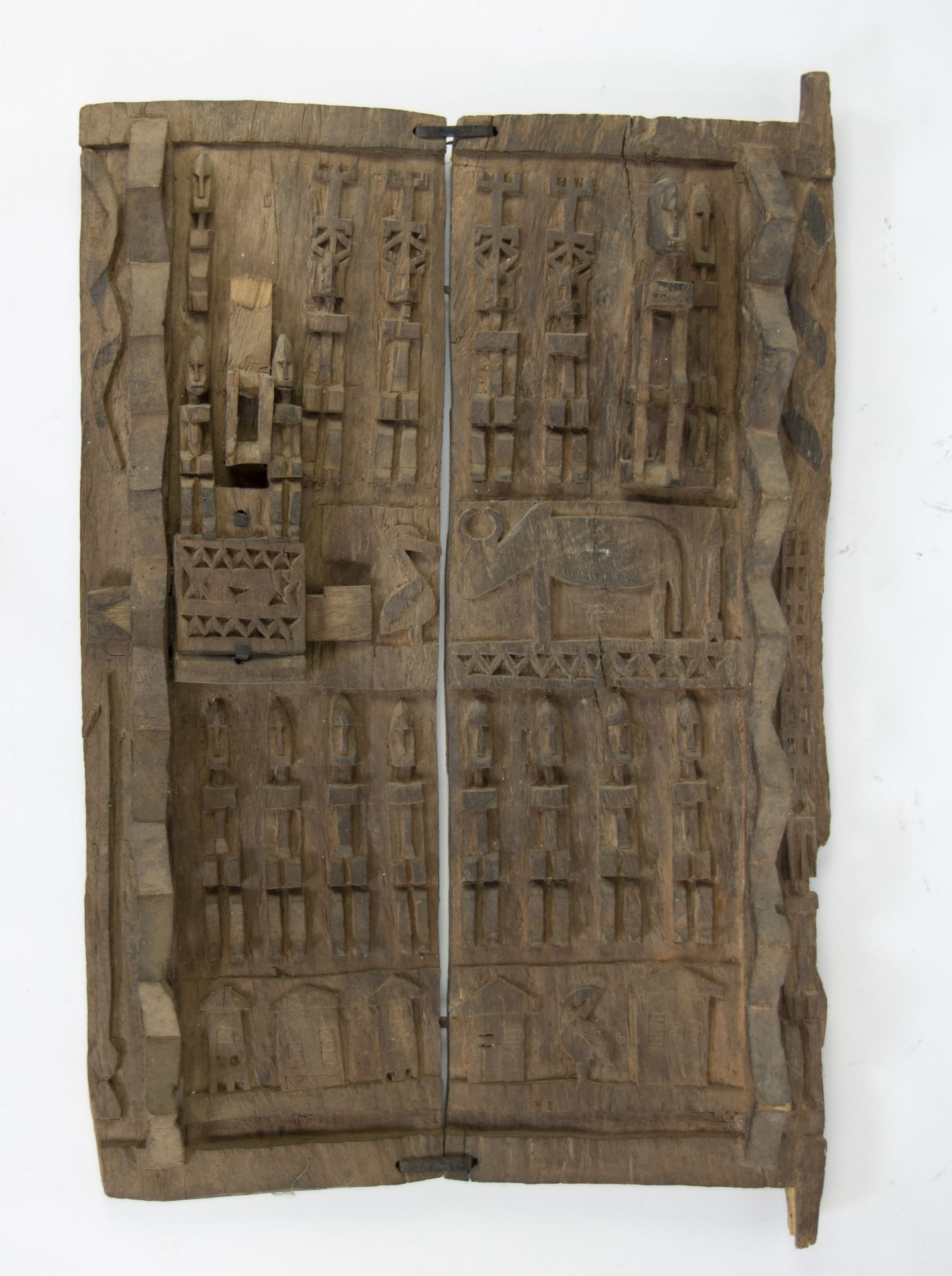 2 wooden Dogon doors - Image 4 of 5