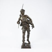 Eugène MARIOTON (1854-1933), patinated bronze sculpture La Chasse, signed and stamped Paris