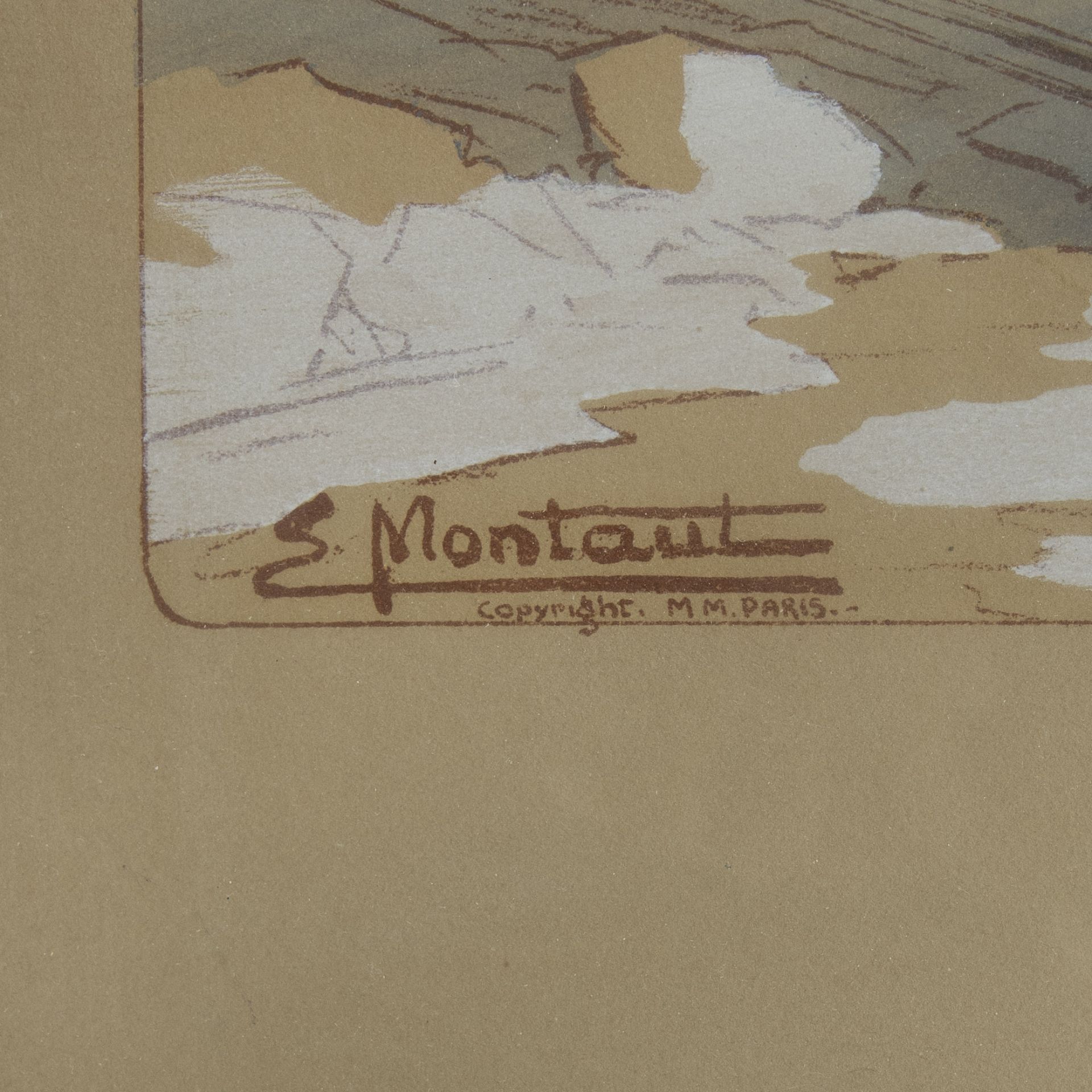 Ernest MONTAUT (1879-?), lithograph La coupe Vanderbilt, signed - Image 3 of 3