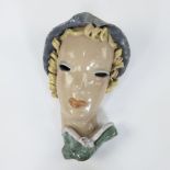 Domien INGELS (1881-1946), mask in ceramic, monogrammed