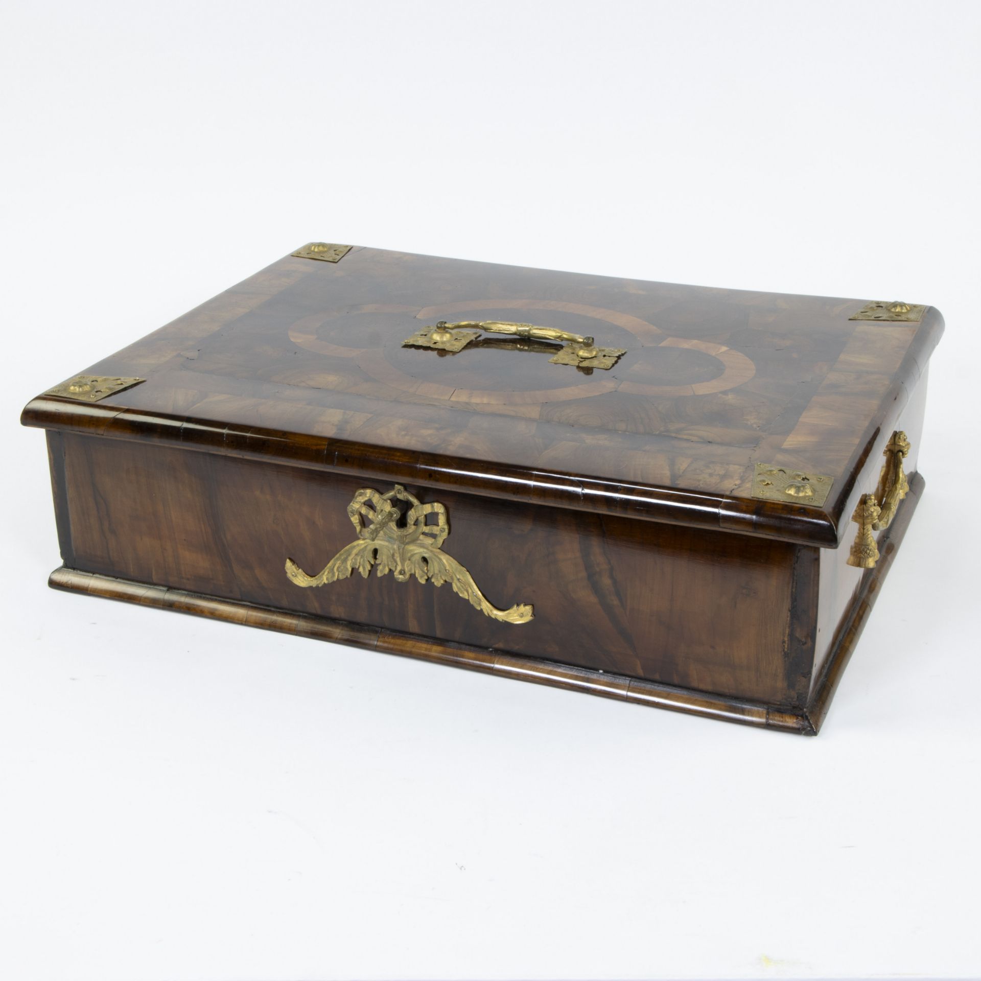 18 th century decorative case in oak with walnut veneer, Netherlands