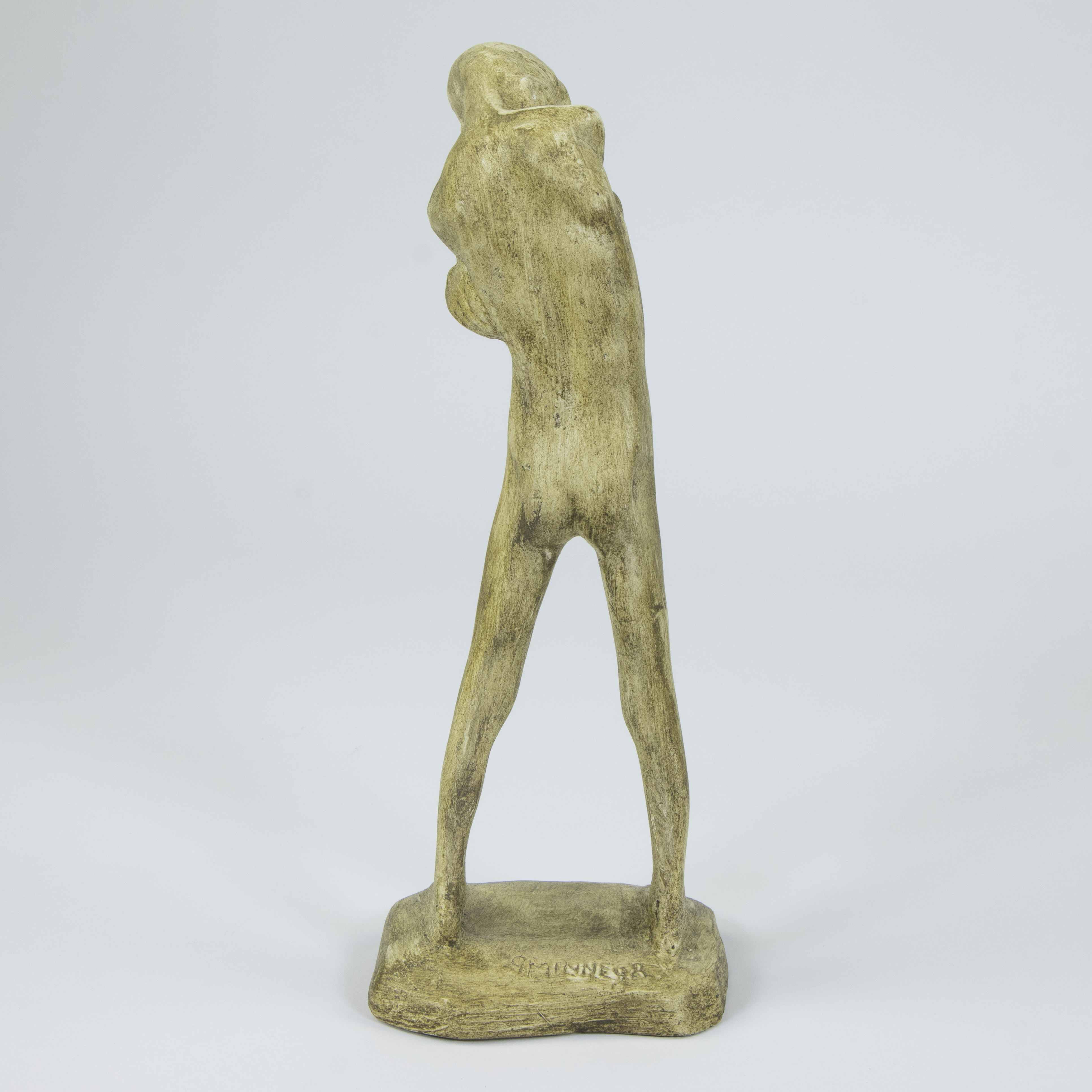 George MINNE (1866-1941), patinated plaster sculpture Le petit blessé, signed, posthumous edition - Image 4 of 8