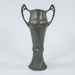 Art Nouveau pewter vase, German, circa 1920