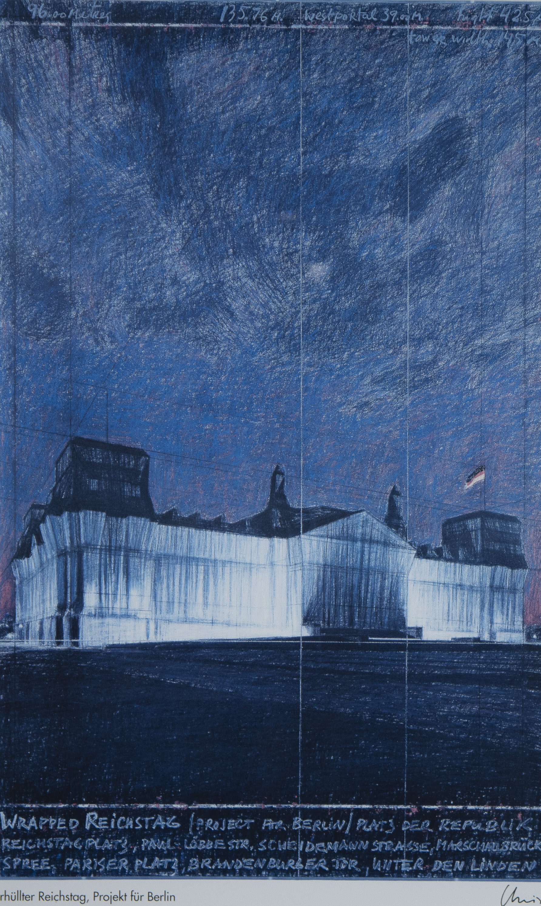 CHRISTO (1935-2020), offset lithography Projekt für Berlin, Wrapped Reichstag en The Wrapped Reichst - Image 3 of 5