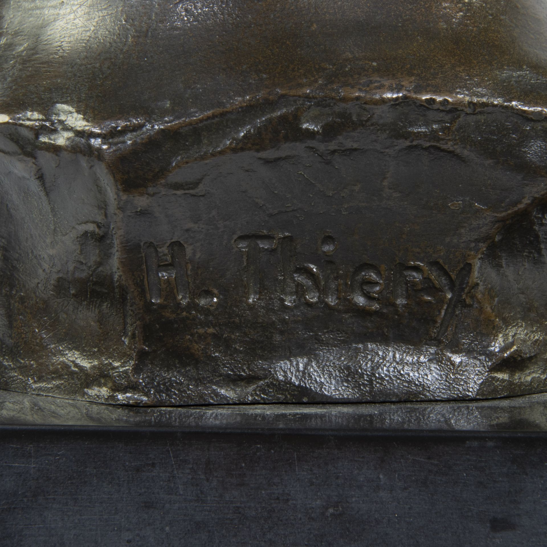 Henri THIERY (1875-1941), bronze head of a boy, signed - Image 5 of 5