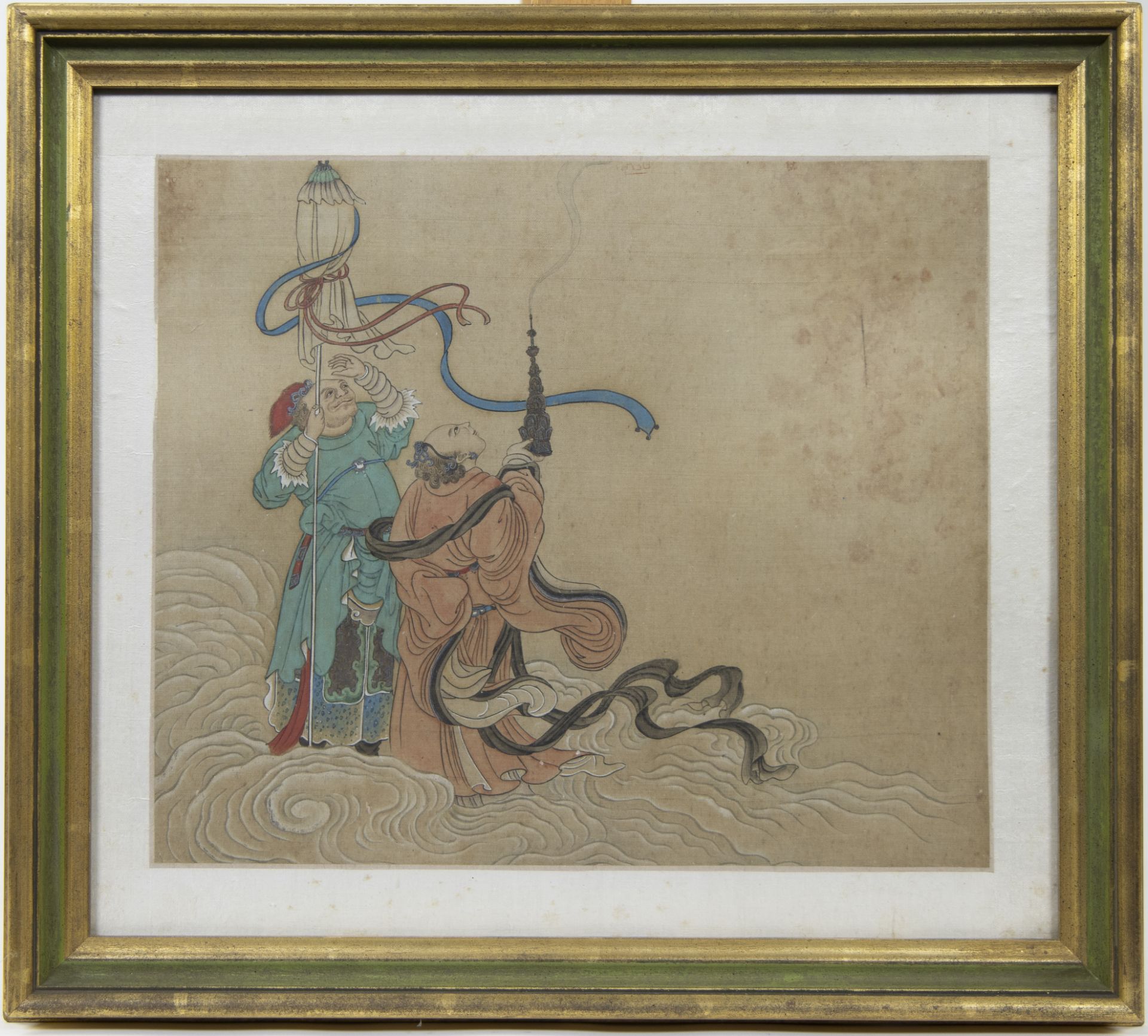 Set of 13 Chinese coloured drawings on silk, 19th century, some are signed - Image 14 of 17