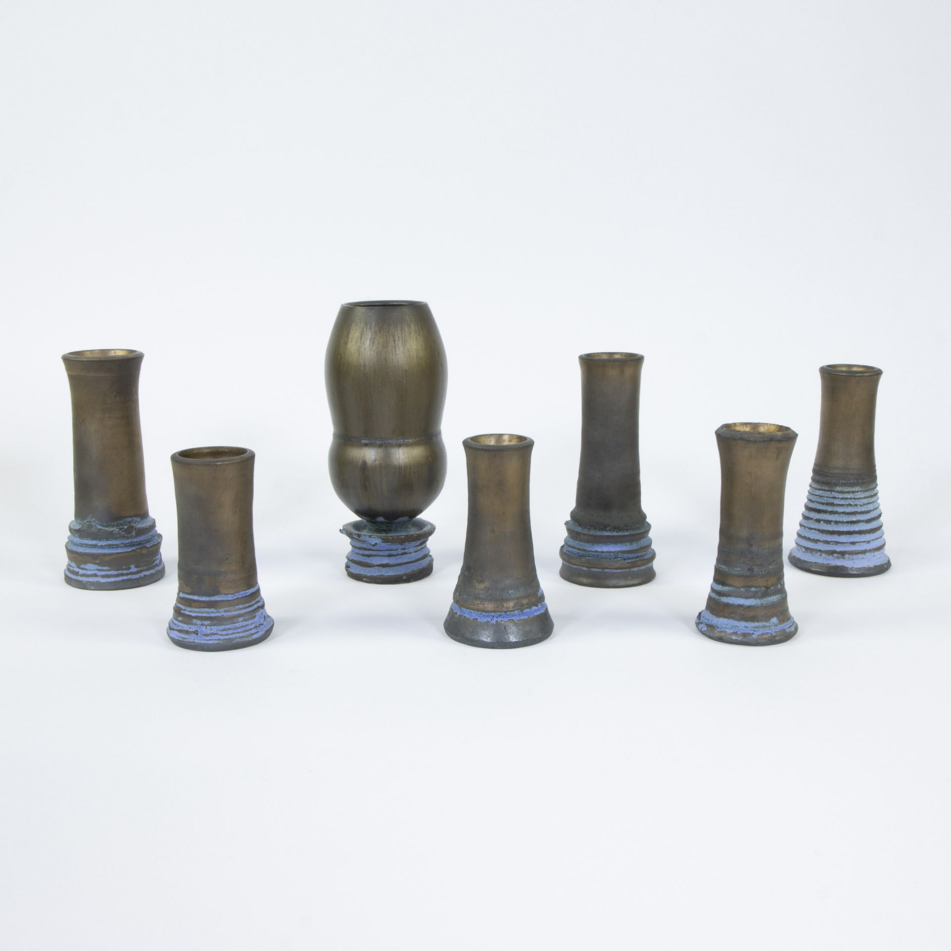 Frank STEYAERT (1953), 7 ceramic vases, signed - Image 2 of 5