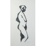 Maurice VAN SAENE (1919-2000), linocut Nude, signed and dated '49